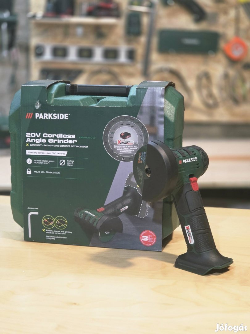 [Új] Parkside akkus sarokcsiszoló Pwsam 20-Li C2 